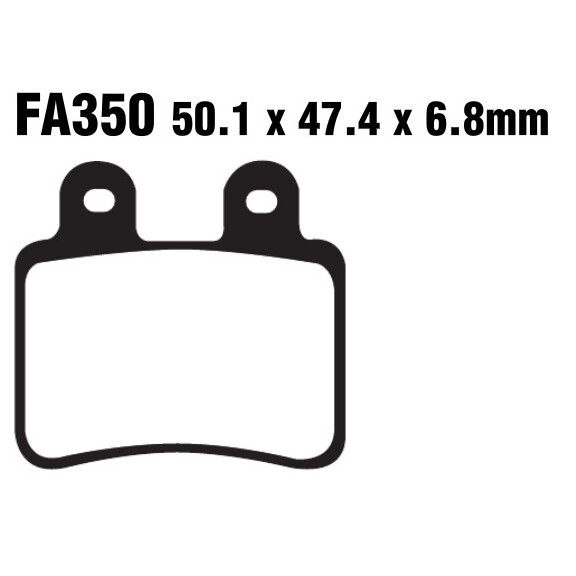 Klocki hamulcowe przód FA350 Derbi Boulevard 125 Yamaha XT 125 DT 50