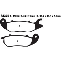 Klocki hamulcowe przód FA375 Honda ANF 125 CBF 125 CBR 125 MSX 125