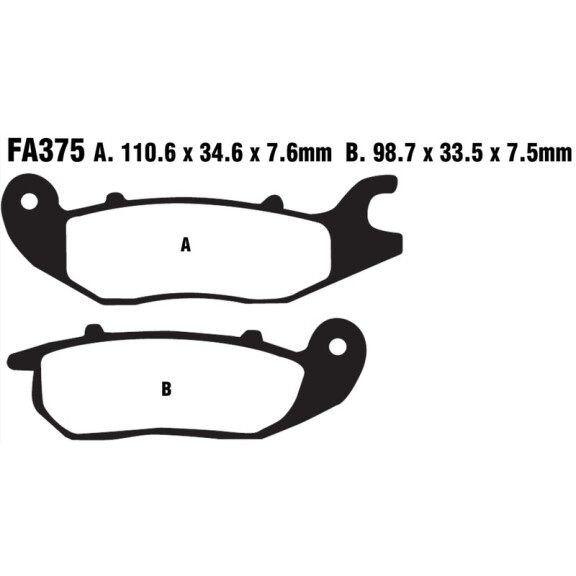 Klocki hamulcowe przód FA375 Honda ANF 125 CBF 125 CBR 125 MSX 125