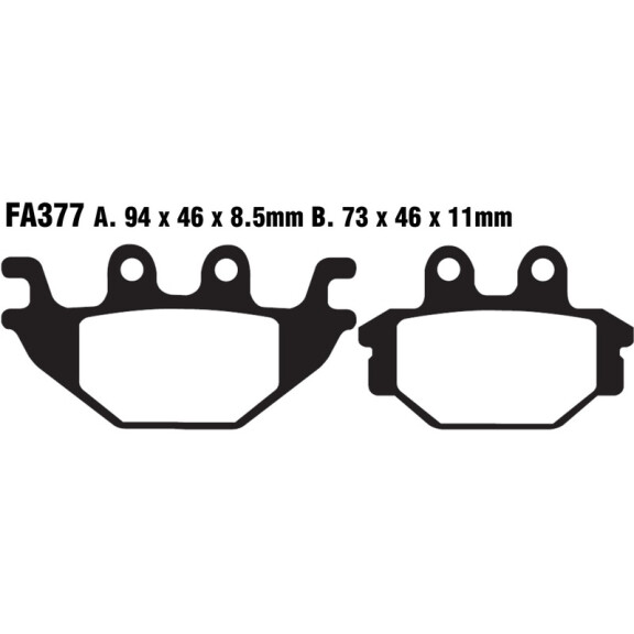 Klocki hamulcowe przód FA377 Kawasaki KVF 300 Kymco Maxxer 300 MXU 250 300