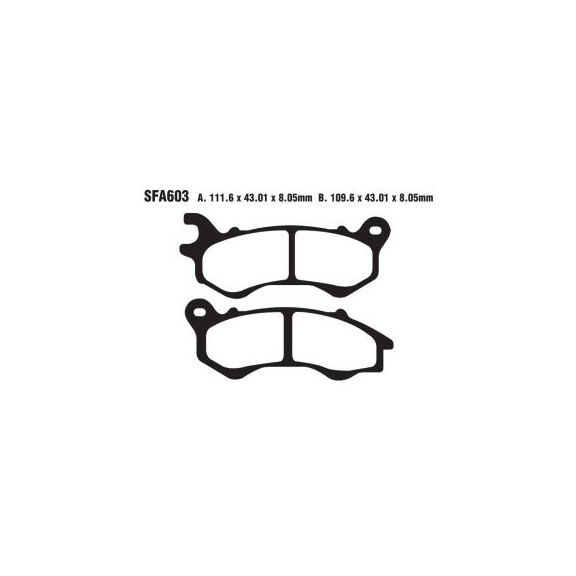 Klocki hamulcowe przód SFA603 Honda NSC Vision 110 PCX 125 150