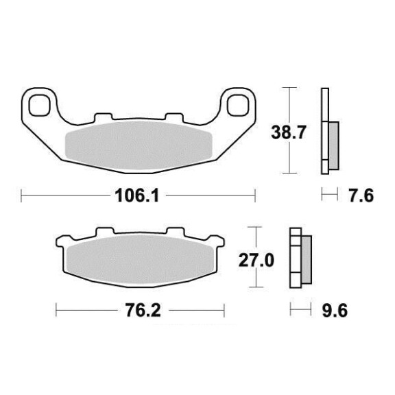 Klocki hamulcowe przód Kawasaki GPZ 500 S (EX 500) 94-04 KR1 250 88-89