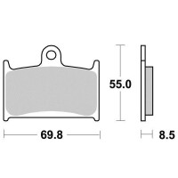 Klocki hamulcowe przód S1049B Suzuki GSXR 750 Triumph Daytona 600 900 1200