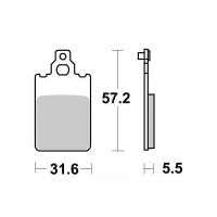 Klocki hamulcowe przód S1069 Malaguti Centro 50 F15 50 Piaggio Free 50