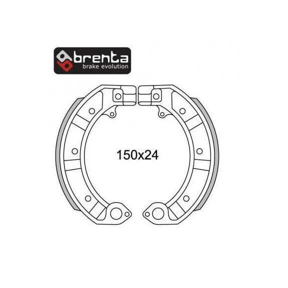 Szczęki Brenta FT0128 przód Piaggio Vespa P 125 X Vespa PK 50 125