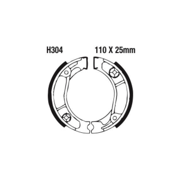 Szczęki hamulcowe przód H304G Honda C 90 CR 80 125 MTX 80 XL 100 125 185
