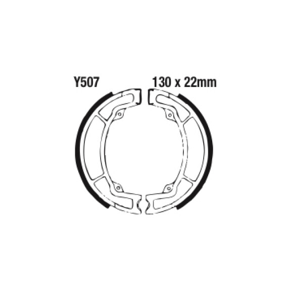 Szczęki hamulcowe przód Y507 Yamaha IT 175 250 400 425 YZ 125 250 400