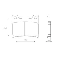 Klocki hamulcowe tył FT4053 Yamaha FJ 1100 1200 FZ 750 FZR 600 1000