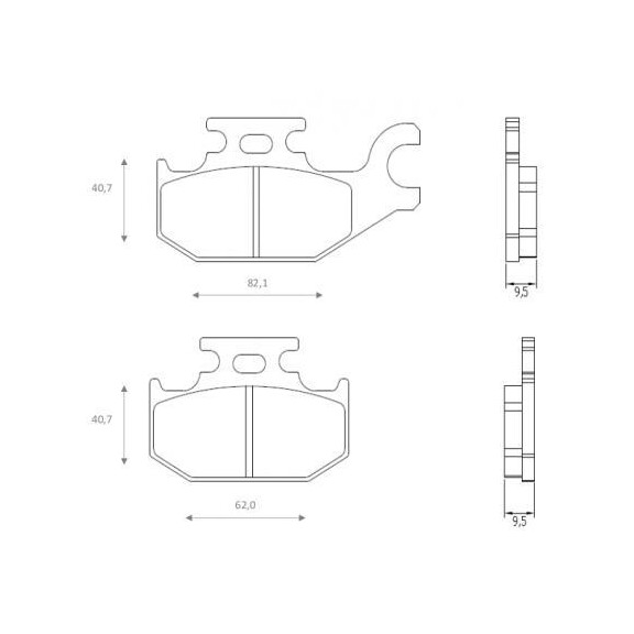 Klocki hamulcowe tył FT4108 CANAM Outlander 400 500 650 Yamaha YFM 400