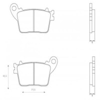 Klocki hamulcowe tył FT4114 Honda CB 600 CBR 600 1000 Suzuki GS-XR 600