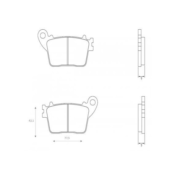 Klocki hamulcowe tył FT4114 Honda CB 600 CBR 600 1000 Suzuki GS-XR 600