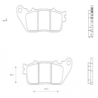 Klocki hamulcowe tył FT3129 Honda CB 1000 VFR 800 1200