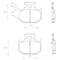 Klocki hamulcowe tył FT3144 Yamaha YFM 700 06-07 YXR 660 04-07