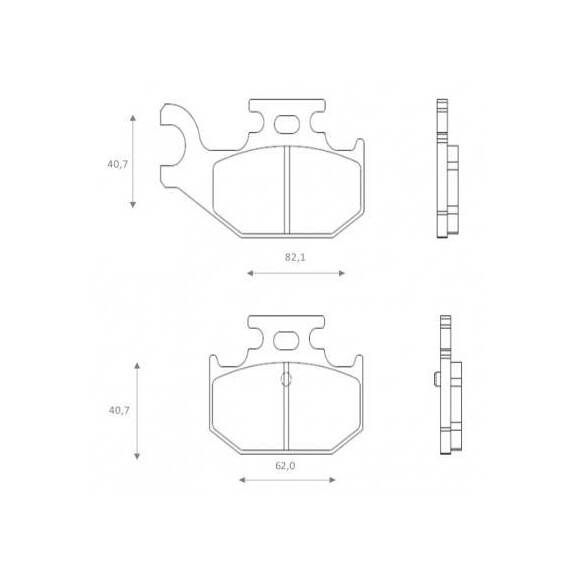 Klocki hamulcowe tył FT3144 Yamaha YFM 700 06-07 YXR 660 04-07