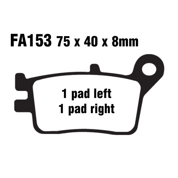 Klocki hamulcowe tył FA153 Honda CRM 250 89-90