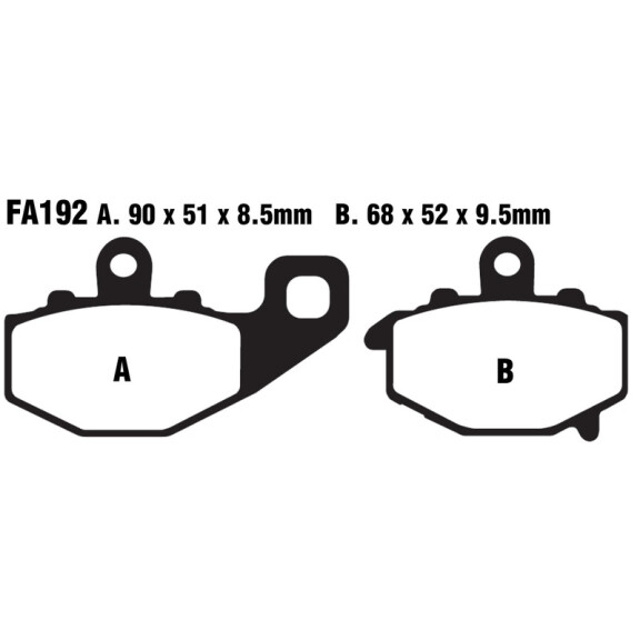 Klocki hamulcowe tył FA192 Kawasaki ER6 KLE 650 Z 1000 ZX10R ZX6R