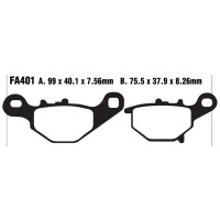 Klocki hamulcowe tył FA401TT Suzuki RM 85 05-15