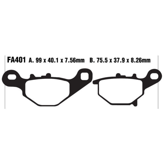 Klocki hamulcowe tył FA401TT Suzuki RM 85 05-15