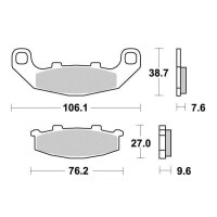 Klocki hamulcowe tył S1015N Kawasaki KR1 250 ZR 550 Suzuki RGV 250