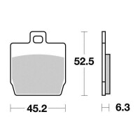 Klocki hamulcowe tył S1105 MBK YQ 50 Yamaha YQ 50 CS 50
