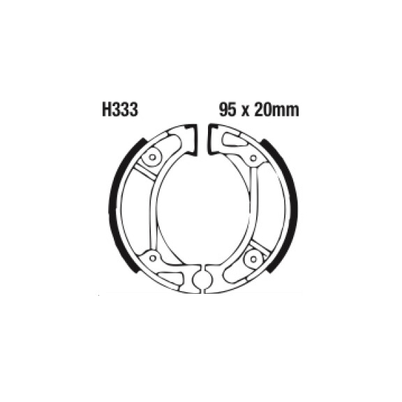 Szczęki hamulcowe tył H333G Honda CR 50 60 80 CRF 70 100 XR 100