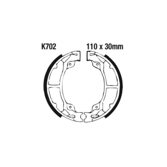 Szczęki hamulcowe tył K702 Kawasaki KDX 200 83-88 KH 125 77-85