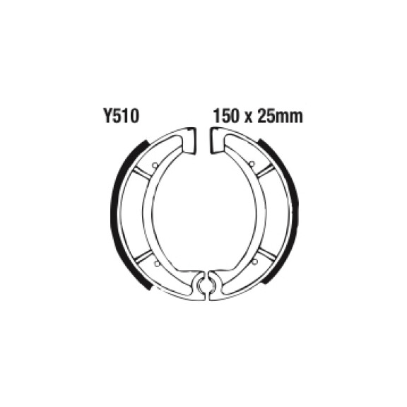 Szczęki hamulcowe tył Y510 Yamaha DT 250 400 IT 250 RD 125 200