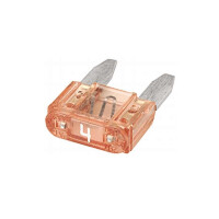 Bezpiecznik mini 4A 4amp różowy