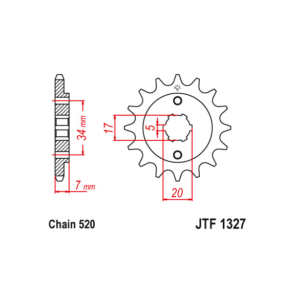 Zębatka przód 15Z JTF1327.15
