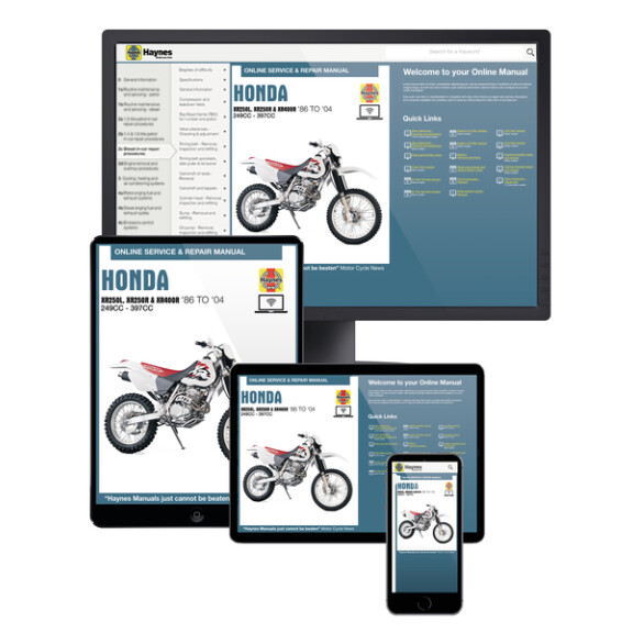 Instrukcja serwisowa Honda XR 250 86-90 XR 400 97-99 wersja elektroniczna