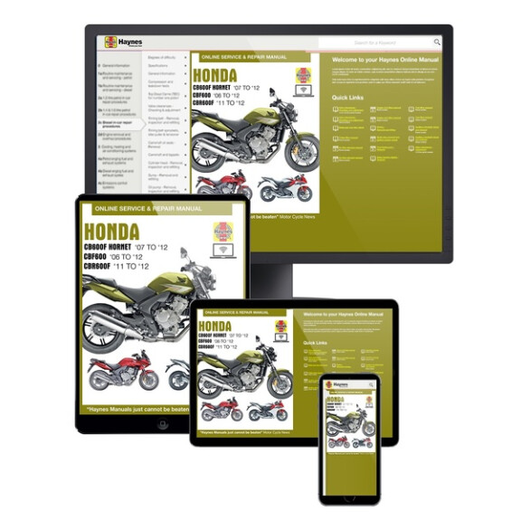 Instrukcja serwisowa Honda CB 600 F Hornet 07-12 wersja elektroniczna
