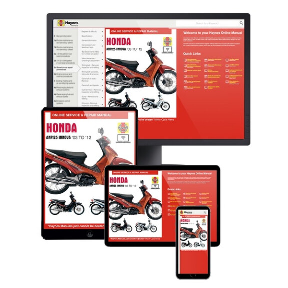 Instrukcja serwisowa Honda ANF125 Innova Scooter 03-12 wersja elektroniczna