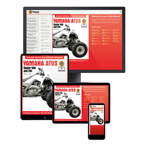 Instrukcja serwisowa Yamaha Raptor 660 01-05 700 01-12 wersja elektroniczna