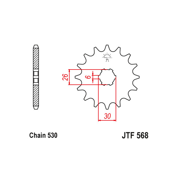 Zębatka przód 15Z JTF568.15