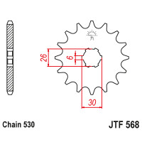 Zębatka przód 16Z JTF568.16