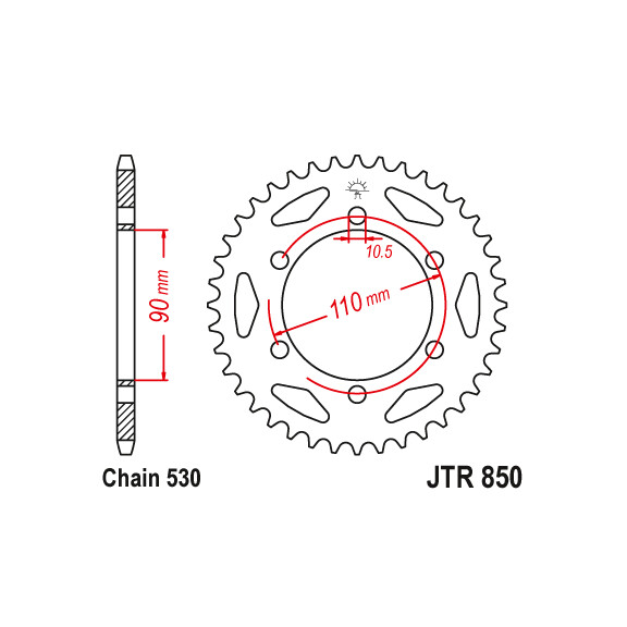 Zębatka tylna 31Z JTR850.31