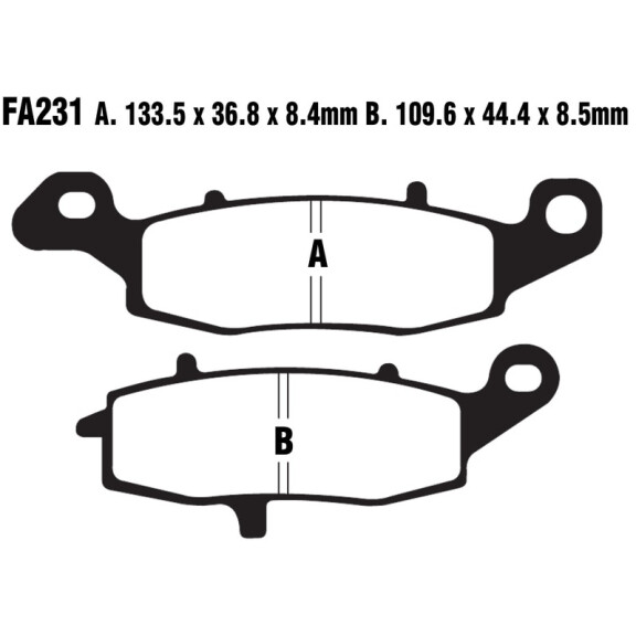 Klocki hamulcowe przód FA231 Kawasaki W 650 800 Suzuki GS 500 RV 125