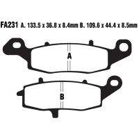 Klocki hamulcowe tył FA231 Kawasaki VN 900 1500 1600 1700 2000