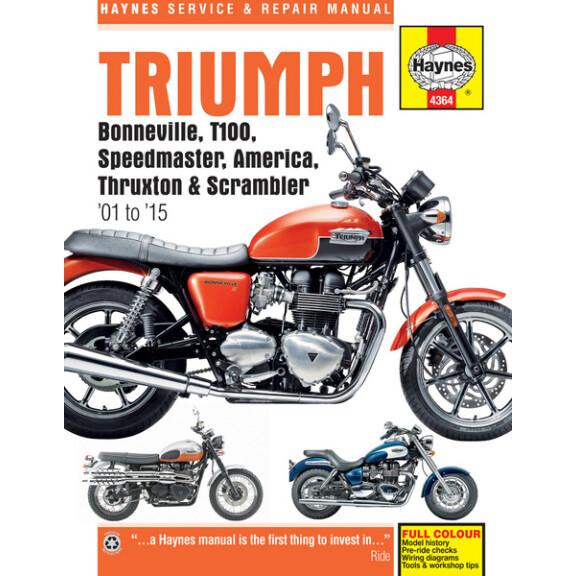 Instrukcja serwisowa Triumph America Bonneville Speedmaster Thruxton 01-15