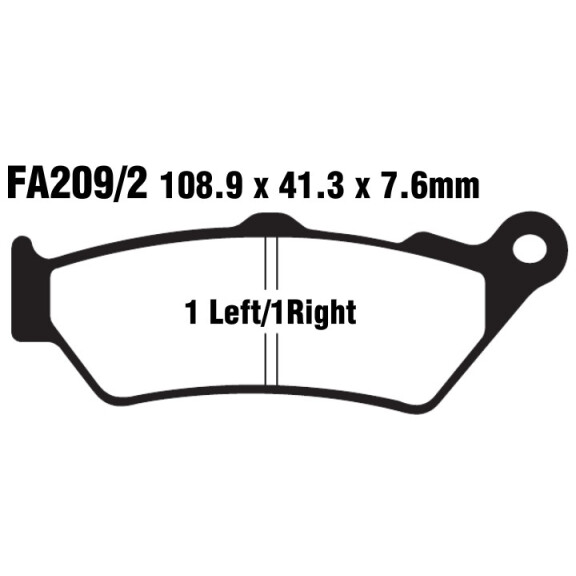 Klocki hamulcowe tył FA209/2 BMW G 650 K 1600 R 1200