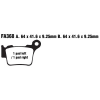 Klocki hamulcowe tył FA368TT Husaberg FE 390 570 Husqvarna CR 125 SM 450
