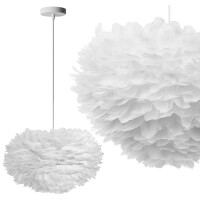 Lampa Wisząca z Piór APP335-3CP Biała