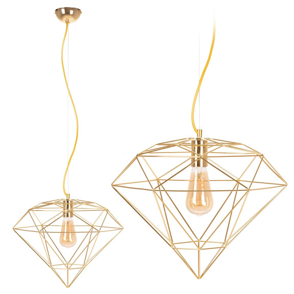 LAMPA WISZĄCA DIAMENT METAL LOFT APP562-1CP Jasne Złoto