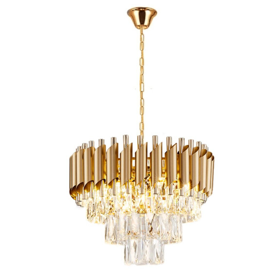 Lampa Wisząca z Kryształami 312359 ZŁOTA