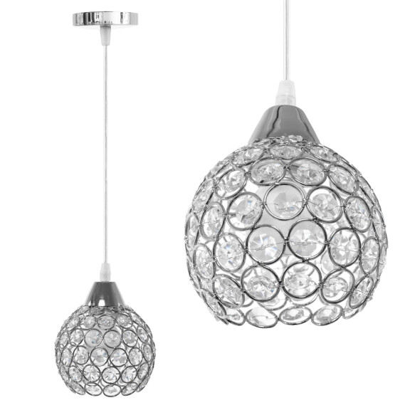 Lampa Wisząca Kryształowa Pojedyncza App714-1cp Chrom