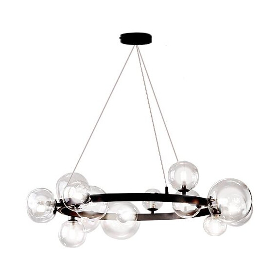 Lampa Sufitowa Wisząca Ze Szklanymi Kulami Na Obręczy APP906-15CP