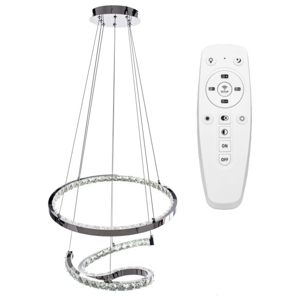 Lampa Kryształowa Wisząca Ring Led App773-2cp