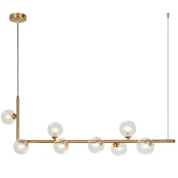 Lampa Wisząca Szklane Kule 8 szt APP615-8CP Złota