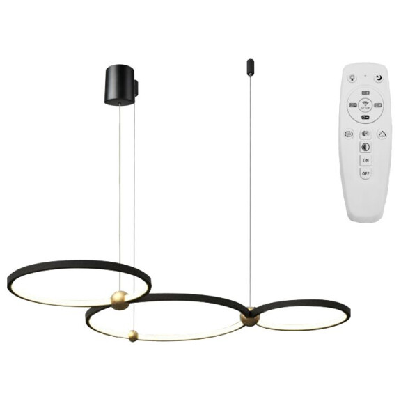 Lampa Ring 3 led + pilot APP752-30-40-50 Czarna