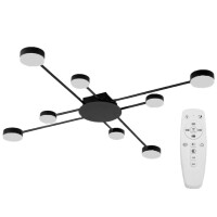 Lampa Sufitowa Nowoczesna 8-ramienna Led App523-8c Czarna